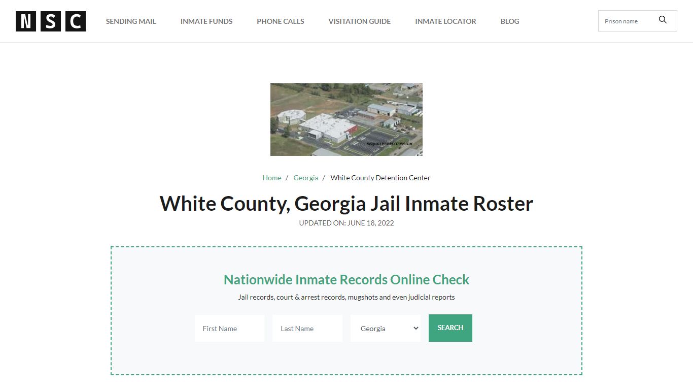 White County, Georgia Jail Inmate Roster